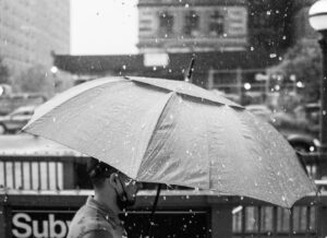 Jelani Cobb Instagram - Posted up under an awning during the monsoon and watched the wet world go by.
