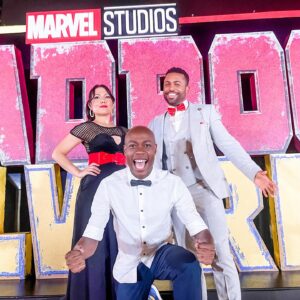 Jenny Lorenzo Instagram - Y’all, I am still on cloud 9 after hosting the @marvelstudios DEADPOOL & WOLVERINE premiere in New York City alongside @jamesarthurm and @langstonbelton who helped me feel right at home. 

The cast and crew of this film are so wonderful, charming and down to earth. A lot of love and care went into the making of this film and you can tell. ❤️💛

I told my imposter syndrome to stfu because I’ve certainly come a long way since being Kevin Feige’s assistant on Iron Man 3 to interviewing him on the red carpet 10 years later. 🥹 

LET’S F🤬ING GOOOO!

Dress from @sugarstitchclothing