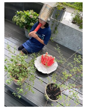 Jeong Hye-young Instagram - 🧊🧊🧊
Ice Bucket Challenge 
무더위에도 3km 뛰고 온 아이들을 위해