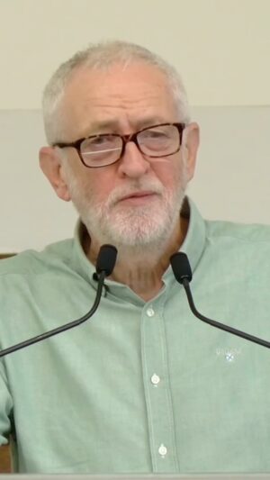Jeremy Corbyn Instagram - “Our demands on the British government are quite simply this: Abide by international law now!”

@jeremycorbyn sends a message to our government at the Divest for Palestine conference.

#CeasefireNOW #StopArmingIsrael