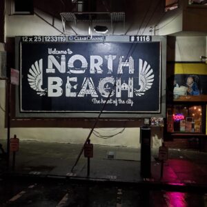 Jeremy Fish Instagram - My neighbor, friend, and 12 time world pizza champion Tony Gemignani @capopizza rented out two billboards in our neighborhood, and gave them out to six different artists over six months to help celebrate North Beach. I was proud to be included in this project, and have so much love and respect for Tony and his infinite generosity.  Tee shirts of my design are available from my friends at The North Beach Pipeline, @itsnorthbeachpipeline 1335 Grant Avenue, here in the greatest neighborhood on earth.

Lovely late nite photographs by David Young for 111 Minna
@dyoungv @111minnagallery