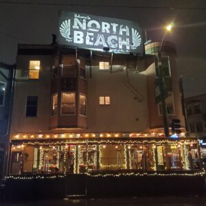 Jeremy Fish Instagram - My neighbor, friend, and 12 time world pizza champion Tony Gemignani @capopizza rented out two billboards in our neighborhood, and gave them out to six different artists over six months to help celebrate North Beach. I was proud to be included in this project, and have so much love and respect for Tony and his infinite generosity.  Tee shirts of my design are available from my friends at The North Beach Pipeline, @itsnorthbeachpipeline 1335 Grant Avenue, here in the greatest neighborhood on earth.

Lovely late nite photographs by David Young for 111 Minna
@dyoungv @111minnagallery