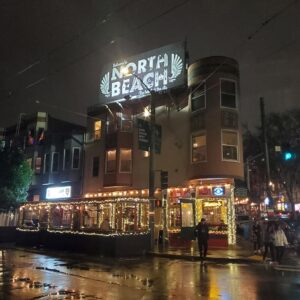 Jeremy Fish Instagram - My neighbor, friend, and 12 time world pizza champion Tony Gemignani @capopizza rented out two billboards in our neighborhood, and gave them out to six different artists over six months to help celebrate North Beach. I was proud to be included in this project, and have so much love and respect for Tony and his infinite generosity.  Tee shirts of my design are available from my friends at The North Beach Pipeline, @itsnorthbeachpipeline 1335 Grant Avenue, here in the greatest neighborhood on earth.

Lovely late nite photographs by David Young for 111 Minna
@dyoungv @111minnagallery
