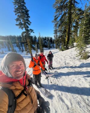 Jeremy Jones Instagram - Caught a brief opening of the portal between wind storms and chased the kids up to their first summit.
Very inspiring seeing @kaijonesski stand on the 14 thousand foot summit 14 months after breaking both his legs! 
🙌 to @cassjonessnow for his first summit while eating eight beef sticks along the way.
Also to @powder_chicken on his first summit and incredible photos he shot along the way.