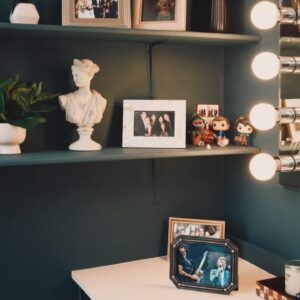 Jeremy Jordan Instagram - When your dear friend and secret passion come together, it’s a party! 🥂 @tmagazine did a lovely piece about the dressing room I did for Jeremy Jordan at @bwaygatsby. Photos 1-4: @jennyandersonphoto, photos 5-8: @blaineduh