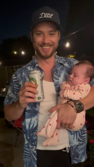 Jeremy Sumpter Instagram - Embracing the adventure of fatherhood with open arms and a can of @bangenergy! 💥👨‍👧 

Being a new girl dad fills my heart with joy and fuels my spirit to be the best version of myself. 💪

#GirlDad #BangEnergy #EnergyDrink