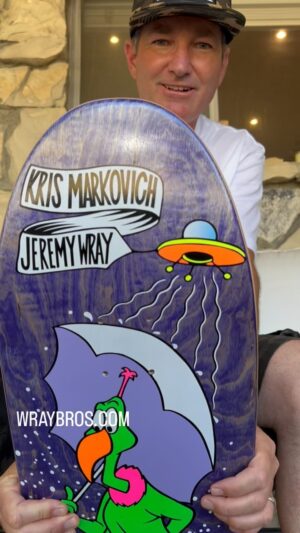 Jeremy Wray Instagram - I’m all caught up on shipping out all the presale orders and current orders that came in over the weekend, so I had a chance to sit down for a bit and share a little more about these new collab decks I did with @kris_markovich for the Umbrella Collection ☂️! Available now at Wraybros.com 🛹! You can click on the link in the bio for the direct connect 🎯! Limited edition of 100 decks were made and right now there are roughly 30 left. Grab yours while you can! If you have a specific stain color preference, just leave me a note on the order through the site and I will do my best to accommodate 👍🏼!