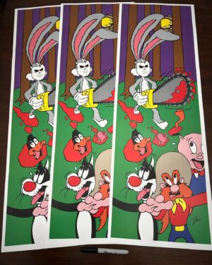 Jeremy Wray Instagram - New Art Print just hit the site on Wraybros.com! This one just came in and is from back in the @blockhead_skateboards days in the early 90s. This was a special request from @laban_001 and he knew exactly what he wanted. He described the scene to me and I drew it up for his next project model. It was the first time I had drawn up a graphic for another pro. It was released as a slick bottom deck originally. Unfortunately I didn’t save one from those days, but I recently found the original line art I had done for it and I was able to use it to bring you this limited edition print! It brings me great joy to see this graphic again after all these years and I’m happy to have the opportunity to share it with you all now 🙏🏼!