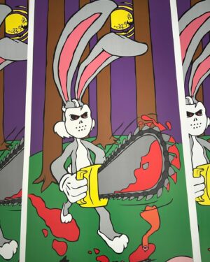 Jeremy Wray Instagram - New Art Print just hit the site on Wraybros.com! This one just came in and is from back in the @blockhead_skateboards days in the early 90s. This was a special request from @laban_001 and he knew exactly what he wanted. He described the scene to me and I drew it up for his next project model. It was the first time I had drawn up a graphic for another pro. It was released as a slick bottom deck originally. Unfortunately I didn’t save one from those days, but I recently found the original line art I had done for it and I was able to use it to bring you this limited edition print! It brings me great joy to see this graphic again after all these years and I’m happy to have the opportunity to share it with you all now 🙏🏼!