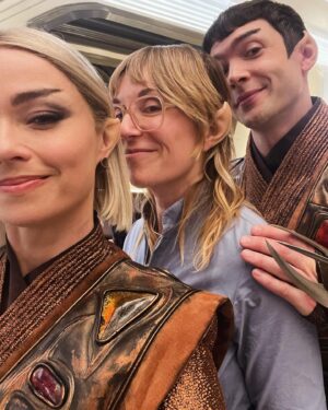 Jess Bush Instagram - Oop spicy little Trek surprise alert. Can confirm everyone looks hot as a Vulcan