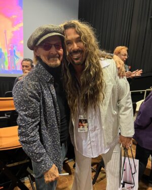 Jess Harnell Instagram - We’ve all had movies that impacted us, 
that truly made a difference in our lives. For me, one of those was “Jesus Christ Superstar”. 
Not only did it give me my first exposure to what would become my chosen faith, it also showed me the brilliance of Mr. Ted Neeley in the title role. 
He was the first one who made me think “I’d like to do screaming rock and roll someday” and was a huge influence on me.
Well, last night Cara and I had the pleasure to meet him and others from the film (including the amazing Yvonne Elliman, who played Mary Magdalene and who we sat next to, for the screening!).
They all could not  have been kinder. 
At one point, Ted and I shared some special words and we now call him our friend. 
Thank you @tedneeleyofficial , for both then and now. 
They say you should never meet your heroes. 
In this case, they were wrong. 🙏🏻🤟🏻🙏🏻
Ps: What was a movie that really made a difference in your life, and why?