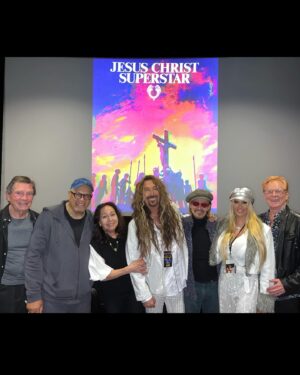Jess Harnell Instagram - We’ve all had movies that impacted us, 
that truly made a difference in our lives. For me, one of those was “Jesus Christ Superstar”. 
Not only did it give me my first exposure to what would become my chosen faith, it also showed me the brilliance of Mr. Ted Neeley in the title role. 
He was the first one who made me think “I’d like to do screaming rock and roll someday” and was a huge influence on me.
Well, last night Cara and I had the pleasure to meet him and others from the film (including the amazing Yvonne Elliman, who played Mary Magdalene and who we sat next to, for the screening!).
They all could not  have been kinder. 
At one point, Ted and I shared some special words and we now call him our friend. 
Thank you @tedneeleyofficial , for both then and now. 
They say you should never meet your heroes. 
In this case, they were wrong. 🙏🏻🤟🏻🙏🏻
Ps: What was a movie that really made a difference in your life, and why?