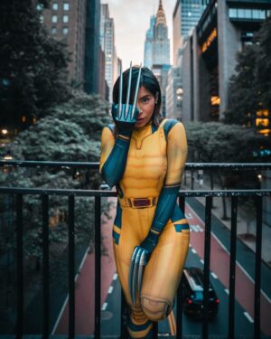 Jessenia Gallegos Instagram - Life is a mystery. Everyone must stand alone. I hear you call my name; and it feels like …. home 💛🖤 

WOLVERINE x NYC x @lit.visions 

#wolverine #cosplay #latinacosplayer #xmen #deadpoolwolverine #deadpool3 #marvelcomics #nyc #xmencosplay #marvel
