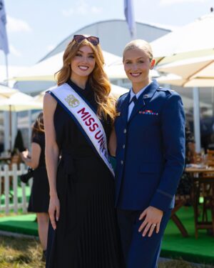 Jessica Gagen Instagram - Today I had the pleasure of sharing the Inspire Stage at this year’s @airtattoo with @madiisabellaa, Miss America, where we talked about smashing stereotypes in aerospace and aviation! 🚀

The epitome of inspiration, Madison is a US Air Force officer who gained a bachelor’s degree in physics from the Air Force Academy - a fellow #stem girly with a passion to inspire and empower the next generation. I’ve had the most wonderful time getting to know her - an excellent role model with a beautiful heart 🫶🏼

Together, we’re a force aiming to inspire the next generation to pursue STEM and aviation ✈️

Thank you to the team at @boeing for hosting me in your beautiful chalet and to the team at @airtattoo for another opportunity to inspire future scientists, engineers and pilots!

My dress is by @kevanjonfashion 

#STEM #aviation #aerospace #airtattoo #riat #riat24 #aerospaceengineer #engineer #pilot #science #technology #engineering #maths