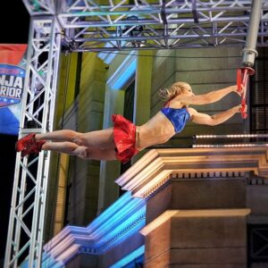 Jessie Graff Instagram - I’m so happy to be back! What is it about a sparkly sports bra and twirly skort that make me feel like a super hero?  Thank you @ninjawarrior for giving me a platform to fly!  If you haven’t seen this season yet, check it out on @peacock 
#americanninjawarrior