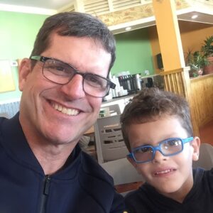 Jim Harbaugh Instagram - Nothing beats having lunch with Jack at the beach!