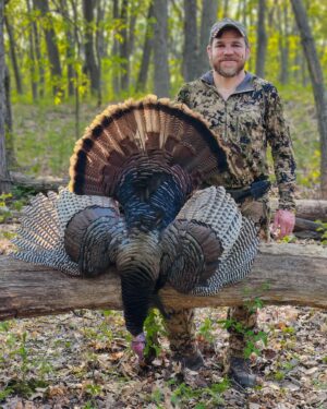 Jim Miller Instagram - Had a great week out in WI hunting turkey with @arthelinoutdoors and Michelle of @owntheseasontv. Almost got the double with Eric, but the 4 toms and bearded hen didn’t cooperate after teasing us for nearly 2 hrs. After killing my bird the next day we were able to head up to Lake Michigan to catch a few nice walleye with @epicguideservice. I also landed my 2nd Muskie ever, on smallmouth tackle no less. Came back with some fresh turkey, fish, and even a chunk of a family rhubarb plant. Oh yeah, and Neil Diamond showed up to karaoke. Again.