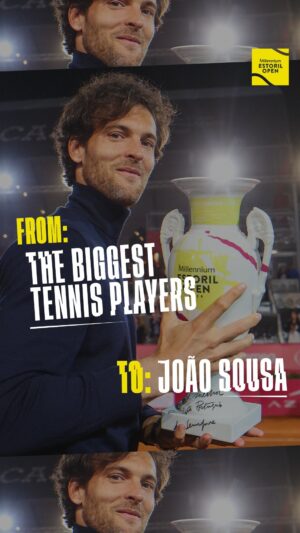 João Sousa Instagram - From the biggest players to @joaosousaoficial!

#MillenniumEstorilOpen #EstorilOpen #TerraDoEspetáculo #ATP #Tennis