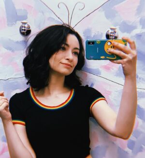 Jodelle Ferland Instagram - @jqclothingltd gives you wings🦋🌈✨