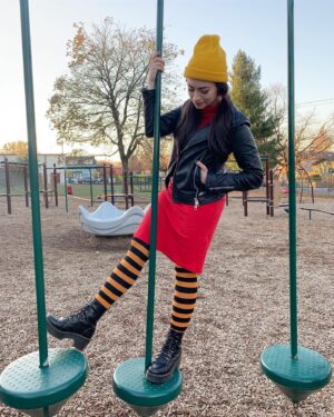 Jodelle Ferland Instagram - People keep telling me I dress like spinelli so I’m just committing to it
Happy spooky day 🎃
#spinelli #spinellicosplay #recess