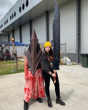 Jodelle Ferland Instagram - Found a Pyramid Head at @armageddonexponz #AUCKGEDDON