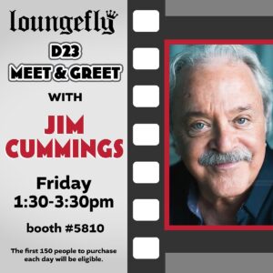 Jodi Benson Instagram - D23 just got even more magical ✨ Disney icons @jimjcummings, @jodi.benson, and @bobgurrofficial will be visiting the Loungefly booth for meet and greets!
 
🖌️ The first 150 people to purchase the designated item each day from the Loungefly booth will receive a wristband that will grant them a spot in line for that day’s meet and greet.