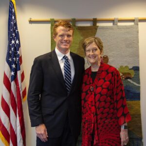 Joe Kennedy III Instagram - In almost every corner of this globe, there is a Peace Corps volunteer exporting our values and strengthening communities. Grateful to Peace Corps Director Jody Olsen and @peacecorps staff for a great conversation today as part of the Loret Miller Ruppe speaker series!