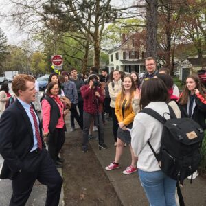 Joe Kennedy III Instagram - After a brief and successful fire drill at Newton North High School, we had a great discussion with students about civic engagement and public service in their community!