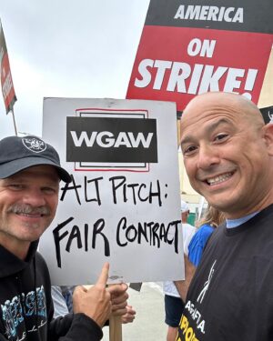 Joe Nieves Instagram - #solidarity #wgastrong #wgastrike #sag #sagaftra #unionstrong Hitting those picket lines with the homie #evanjones and seeing old friends @duxburydave