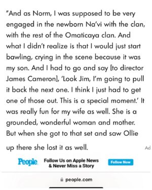 Joel David Moore Instagram - What a dream to be able to share the joys of my career with my children. This is one for the scrapbooks. 

Link in bio