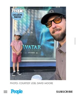Joel David Moore Instagram - What a dream to be able to share the joys of my career with my children. This is one for the scrapbooks. 

Link in bio