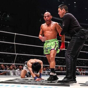 John Dodson Instagram - You gotta get a little, to give a little to get the big win. It’s was a wild trip to get here but we got the job done @bareknucklefc @rizin_pr #superrizin3 #bareknuckle #boxing #striking #speedkills