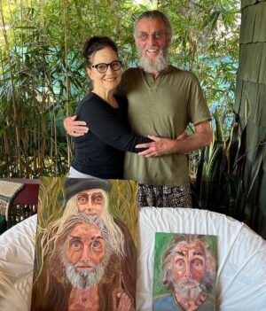 John Glover Instagram - Patty paints ! 2 portraits of me painted by Patty Scanlon…..aren’t they just Swell!