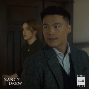 John Harlan Kim Instagram - Working with @kennedymcmann is a treat. Makes it that much sadder that I’ll have to replace her and steal Ace at season’s end. Hair department is working on my red wig as we speak… @cw_nancydrew