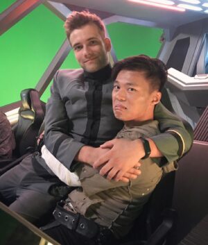 John Harlan Kim Instagram - There’s only one person I’d want by my side when piloting a spaceship and it’s absolutely not this guy. It would definitely be @carlyraejepsen because I could, literally, listen to ‘call me, maybe’ 19 million times and not get sick of it. He also said to smile for the picture... so I did. It’s a love/hate, smile/cry, on/off, monogamous/open, enjoyable/horrible, fake/real relationship. Here’s to flying spaceships not with this guy. 🛸🛸🛸
📸: @maxschmige_dp