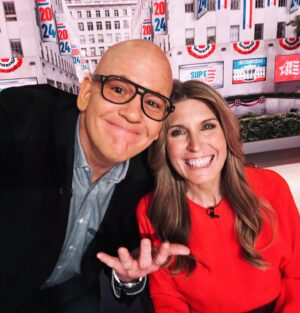 John Heilemann Instagram - The most (only) exciting thing about #supertuesday2024: being on set again with my #bestie @nicollewallace. #deadlinewhitehouse #happyhappyjoyjoy @msnbc