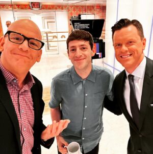 John Heilemann Instagram - Young genius @alexedelman stopped by @morningjoe to talk about his one-man @justforusshow, which just opened on Broadway to 🤯 reviews. I've seen JFU four times in the past 18 months; it was brilliantly promising and promisingly brilliant at the @cherrylanetheatre in late 2021; today at the @hudsonbway, it’s a full-blown comedic/cultural/political tour de fucking force. As should be clear, I love love love this show … but love this kid even more. (I believe his tribe has a word for dudes like Alex: mensch.) So don’t miss your chance to get a gander at the guy before he blows up so big he refuses to acknowledge my existence … and you have to pay Taylor Swift-y prices to see him from the nosebleed seats. #justforusshow #shulrunnings