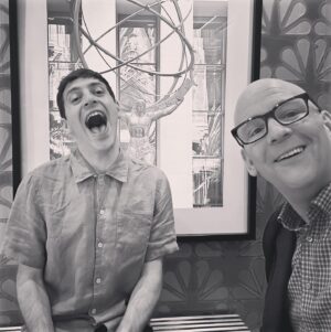 John Heilemann Instagram - Young genius @alexedelman stopped by @morningjoe to talk about his one-man @justforusshow, which just opened on Broadway to 🤯 reviews. I've seen JFU four times in the past 18 months; it was brilliantly promising and promisingly brilliant at the @cherrylanetheatre in late 2021; today at the @hudsonbway, it’s a full-blown comedic/cultural/political tour de fucking force. As should be clear, I love love love this show … but love this kid even more. (I believe his tribe has a word for dudes like Alex: mensch.) So don’t miss your chance to get a gander at the guy before he blows up so big he refuses to acknowledge my existence … and you have to pay Taylor Swift-y prices to see him from the nosebleed seats. #justforusshow #shulrunnings