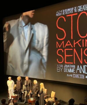 John Heilemann Instagram - The name of this band is Talking Heads ... and you need to run, not walk, to your local @imax cinema to see the newly/gloriously restored and remastered incarnation of the band's (and of course the late great director Jonathan Demme's) immortal, nearly 40-year-old tour de force concert film Stop Making Sense. I promise it'll BLOW YOUR MIND ... as the 4k version did for everyone last night at the NYC premiere at @bam_brooklyn. Swipe left for some snaps of the band and its most devoted/rabid/lunatic fan, his own mind blown by a #onceinalifetime experience. #aboutlastnight  #thismustbetheplace #stopmakingsense2023