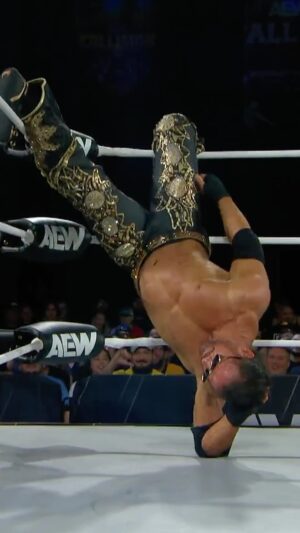John Hennigan Instagram - Highlights from Johnny TV @johnhennigan facing @orangecassidy during #AEWCollision!