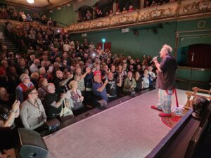 John Lydon Instagram - An emotional night in Newark on the last night of the tour. Stay strong. 
Thank you everyone for coming to the shows over the past few months. Haste ye back...
Pix by Andy Richardson © PiL Official Ltd 2024