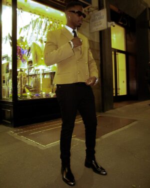 Johnell Young Instagram - “Somebody said I’m dressed like a waiter, guess they meant the way I be serving these looks” 🤷🏾😅