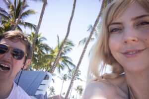 Johnny Pemberton Instagram - happy hawai’i anniversary to my all time number one sweetheart love Beeba Brownstone 🌴👫🌴
