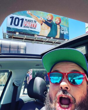 Jon Gabrus Instagram - Holy shit. I’m on a fucking billboard. This is absolutely wild AND I’m with my main squeege @adam.pally 
#101placestopartybeforeyoudie 
Thurs July 14th 1030 on @trutv
