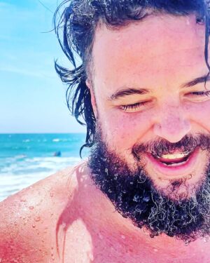 Jon Gabrus Instagram - When your wife takes a hot pic of you at the beach you post the pic