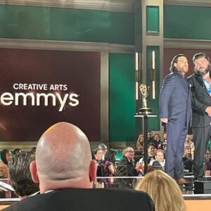 Jon Gabrus Instagram - Fun capper to an exciting season of 101 Places. @adam.pally and I got to present at Creative Arts Emmys. 
Thanks to @smiley_caputo & @katbardot for hair/face 
Thanks to @oliviaperdoch Ryan, and @theblacktux 
Thanks to @thesweetzerlife for being an absolute smoke show date and for letting me watch her house a toro hand roll 🥵🥵🥵
Thanks to @tacobell for the after after in my apt. 
HIGHLIGHT OF THE NIGHT 
Was @rupaulofficial telling me ‘love your billboard with your titty out on sunset’ I’m still gushing over that interaction.