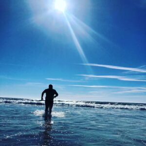 Jon Gabrus Instagram - Had to maintain traditions despite not flying back east for holidays. First time doing a New Years Day ‘polar plunge’ in Los Angeles. #SeaMonstah #BeefBeach
