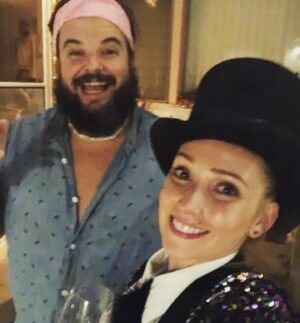 Jon Gabrus Instagram - Happy New Years from your cool (wasted) Aunt and Uncle in LA