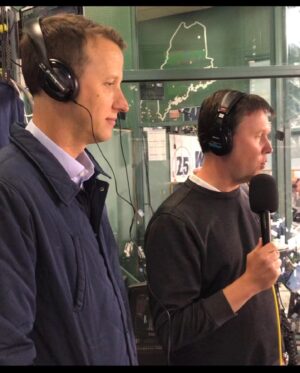 Jon Miller Instagram - SWIPE⬅️ The baseball broadcasting Flemming Brothers‼️ Dave, my partner on @sfgiants radio for 21 seasons, and Will who does play-by-play on @redsox radio. In 2019 at @fenwaypark they did an inning together in our @knbr booth and another tandem inning  in the Red Sox booth. #yaaasss We’re hopeful of doing the same this weekend at @oraclepark . #yayarea Outstanding pros, great guys!!