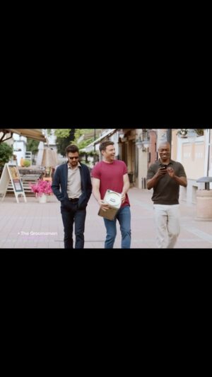 Jonathan Bennett Instagram - Get your passport ready to join three friends, @jonathandbennett, @tyler_hynes and @iambjbritt on their hilarious & heartwarming quests for love in #TheGroomsmen, a new original movie trilogy premiering this fall on #HallmarkPlus! #TCA24 #breakingnews